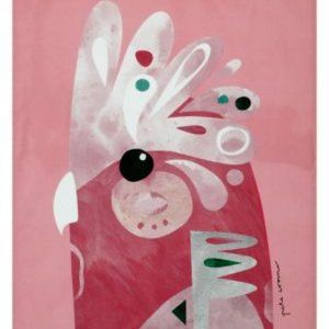 Pete Cormer Tea Towel Pink Cockatiel
